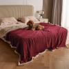 imageKritter Planet Waterproof Bed Blanket for Couples Washable Stain Proof Pad Bed Cover Reversible Leakproof Furniture Protector Liquid Proof Blanket for Couch Sofa 50x60 inch Queen Size PurpleWineTaupe