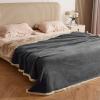 imageKritter Planet Waterproof Bed Blanket for Couples Washable Stain Proof Pad Bed Cover Reversible Leakproof Furniture Protector Liquid Proof Blanket for Couch Sofa 50x60 inch Queen Size PurpleGrayTaupe