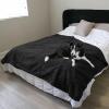 imageKritter Planet Waterproof Bed Blanket for Couples Washable Stain Proof Pad Bed Cover Reversible Leakproof Furniture Protector Liquid Proof Blanket for Couch Sofa 50x60 inch Queen Size PurpleBlackBlack