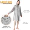 imageWomens Hoodie Sweatshirt Dress Casual Pullover Sweater with Kangaroo Pocket One SizeGrey