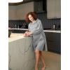 imageWomens Hoodie Sweatshirt Dress Casual Pullover Sweater with Kangaroo Pocket One SizeGrey