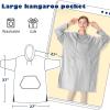 imageWomens Hoodie Sweatshirt Dress Casual Pullover Sweater with Kangaroo Pocket One SizeGrey