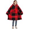 imageCatalonia Blanket Hoodie for Kids Oversized Wearable Sherpa Sweatshirt Pullover for 716 yr Teens Youth Kids Gift Idea