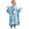 imageCatalonia Cat Wearable Blanket Hoodie for Kids Fleece Snuggy Sweatshirt Pullover 412 Years Boy Girl Gift