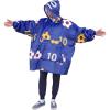 imageCatalonia Soccer Team Print Oversized Hoodie Blanket Sweatshirt Wearable Sherpa Giant Pullover for Adults Men Women Teenagers Football Fanatic Gift