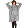 imageWomens Hoodie Sweatshirt Dress Casual Pullover Sweater with Kangaroo Pocket One SizeGrey