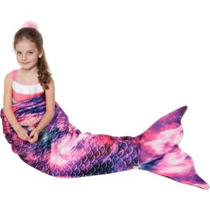imageCatalonia Kids Mermaid Tail Blanket Glow in The Dark Mermaid Sleeping Bag Super Soft Plush Flannel Sleeping Blanket for Girls Fish Scale PatternStarlight