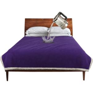 imageCatalonia Waterproof Bed Blanket Washable Leakproof Bed Cover for Couples Reversible Protector Blanket for Couch Sofa Stain Proof Blanket Pad for Adults 50X60 inches PurplePurpleTaupe