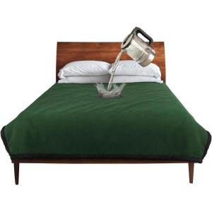 imageCatalonia Waterproof Bed Blanket Washable Leakproof Bed Cover for Couples Reversible Protector Blanket for Couch Sofa Stain Proof Blanket Pad for Adults 50X60 inches PurpleGreen  Black