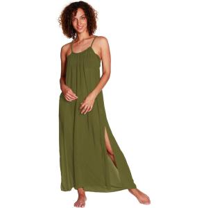 imageCatalonia Womens Summer Maxi Dress Beach Chiffon Sundress Swimwear Bathing Suit Cover Up Olive