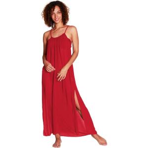 imageCatalonia Womens Summer Maxi Dress Beach Chiffon Sundress Swimwear Bathing Suit Cover Up Red