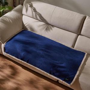 imageKritter Planet Waterproof Bed Blanket for Couples Washable Stain Proof Pad Bed Cover Reversible Leakproof Furniture Protector Liquid Proof Blanket for Couch Sofa 50x60 inch Queen Size PurpleNavyTaupe