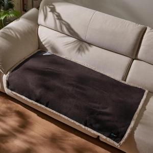 imageKritter Planet Waterproof Bed Blanket for Couples Washable Stain Proof Pad Bed Cover Reversible Leakproof Furniture Protector Liquid Proof Blanket for Couch Sofa 50x60 inch Queen Size PurpleBrownTaupe