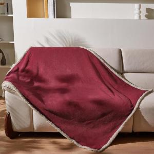 imageKritter Planet Waterproof Bed Blanket for Couples Washable Stain Proof Pad Bed Cover Reversible Leakproof Furniture Protector Liquid Proof Blanket for Couch Sofa 50x60 inch Queen Size PurpleWineTaupe