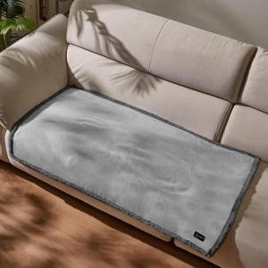 imageKritter Planet Waterproof Bed Blanket for Couples Washable Stain Proof Pad Bed Cover Reversible Leakproof Furniture Protector Liquid Proof Blanket for Couch Sofa 50x60 inch Queen Size PurpleGreyCharcoal Grey