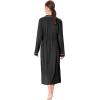 imageCatalonia Lightweight Ladies Bathrobe Long Summer Robe with PocketsSoft Summer Robes for Women Kimono Gift for HerBlack