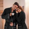 imageCatalonia Lightweight Ladies Bathrobe Long Summer Robe with PocketsSoft Summer Robes for Women Kimono Gift for HerBlack