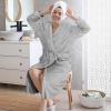 imageCatalonia Lightweight Ladies Bathrobe Long Summer Robe with PocketsSoft Summer Robes for Women Kimono Gift for HerGray Ash