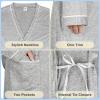 imageCatalonia Lightweight Ladies Bathrobe Long Summer Robe with PocketsSoft Summer Robes for Women Kimono Gift for HerGray Ash