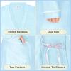 imageCatalonia Lightweight Ladies Bathrobe Long Summer Robe with PocketsSoft Summer Robes for Women Kimono Gift for HerLight Blue