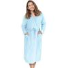 imageCatalonia Lightweight Ladies Bathrobe Long Summer Robe with PocketsSoft Summer Robes for Women Kimono Gift for HerLight Blue