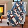 imageCatalonia Southwestern Tribal Print Throw Soft Aztec Sherpa Blanket Navajo Style Native for Couch Sofa Bed  Cozy Boho Home Decor 50x60 InchesSouthwestern Blue