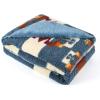 imageCatalonia Southwestern Tribal Print Throw Soft Aztec Sherpa Blanket Navajo Style Native for Couch Sofa Bed  Cozy Boho Home Decor 50x60 InchesSouthwestern Blue
