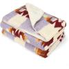imageCatalonia Southwestern Tribal Print Throw Soft Aztec Sherpa Blanket Navajo Style Native for Couch Sofa Bed  Cozy Boho Home Decor 50x60 InchesSouthwestern Purple
