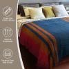 imageCatalonia Southwestern Tribal Print Throw Soft Aztec Sherpa Blanket Navajo Style Native for Couch Sofa Bed  Cozy Boho Home Decor 50x60 InchesSouthwestern Stripe