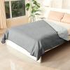 imageCatalonia Waterproof Fleece Blanket for Couch Reversible Sofa Cover Bed Coverlet Protector Washable Leak Proof Comfortable for People and PetsGreyGrey
