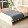 imageCatalonia Waterproof Fleece Blanket for Couch Reversible Sofa Cover Bed Coverlet Protector Washable Leak Proof Comfortable for People and PetsGreyTaupe