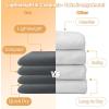 imageCatalonia Waterproof Love Blanket Reversible Fleece Bed Sofa Cover Washable Furniture Protector for Couch Sofa Bed Queen Size PurpleLight GrayDark Gray