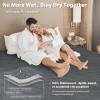 imageCatalonia Waterproof Love Blanket Reversible Fleece Bed Sofa Cover Washable Furniture Protector for Couch Sofa Bed Queen Size PurpleLight GrayDark Gray