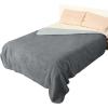 imageCatalonia Waterproof Love Blanket Reversible Fleece Bed Sofa Cover Washable Furniture Protector for Couch Sofa Bed Queen Size PurpleLight GrayDark Gray