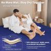 imageCatalonia Waterproof Love Blanket Reversible Fleece Bed Sofa Cover Washable Furniture Protector for Couch Sofa Bed Queen Size PurpleNavytaupe