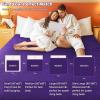 imageCatalonia Waterproof Love Blanket Reversible Fleece Bed Sofa Cover Washable Furniture Protector for Couch Sofa Bed Queen Size PurplePurpleGray