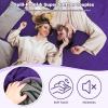 imageCatalonia Waterproof Love Blanket Reversible Fleece Bed Sofa Cover Washable Furniture Protector for Couch Sofa Bed Queen Size PurplePurpleGray