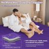 imageCatalonia Waterproof Love Blanket Reversible Fleece Bed Sofa Cover Washable Furniture Protector for Couch Sofa Bed Queen Size PurplePurpleGray