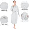 imageCatalonia Womens Long Bathrobe Soft Fleece Robe Comfy Sleepwear NightgownGrey