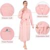 imageCatalonia Womens Long Bathrobe Soft Fleece Robe Comfy Sleepwear NightgownPink