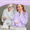 imageCatalonia Womens Long Bathrobe Soft Fleece Robe Comfy Sleepwear NightgownPurple