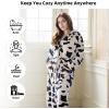 imageCatalonia Womens Plush Fleece Long Robe with Hood Plus Size Warm Soft Fluffy Lightweight Bathrobe Valentines Day GiftDalmatian