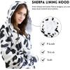 imageCatalonia Womens Plush Fleece Long Robe with Hood Plus Size Warm Soft Fluffy Lightweight Bathrobe Valentines Day GiftDalmatian