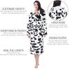 imageCatalonia Womens Plush Fleece Long Robe with Hood Plus Size Warm Soft Fluffy Lightweight Bathrobe Valentines Day GiftDalmatian