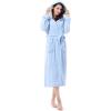imageCatalonia Womens Plush Fleece Long Robe with Hood Plus Size Warm Soft Fluffy Lightweight Bathrobe Valentines Day GiftLight Blue
