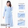 imageCatalonia Womens Plush Fleece Long Robe with Hood Plus Size Warm Soft Fluffy Lightweight Bathrobe Valentines Day GiftLight Blue