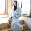 imageCatalonia Womens Plush Fleece Long Robe with Hood Plus Size Warm Soft Fluffy Lightweight Bathrobe Valentines Day GiftLight Blue