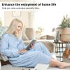 imageCatalonia Womens Plush Fleece Long Robe with Hood Plus Size Warm Soft Fluffy Lightweight Bathrobe Valentines Day GiftLight Blue