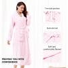 imageCatalonia Womens Plush Fleece Long Robe with Hood Plus Size Warm Soft Fluffy Lightweight Bathrobe Valentines Day GiftPink