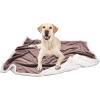 imageKritter Planet Dog Blankets for Large Dogs Soft Fluffy Fleece Pet Blankets for Couch Sofa Dog Beds Car Seats Creat Washable 50x60 inches BrownBrown  White